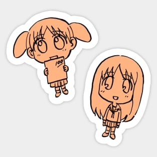 I draw chibi osaka and chiyo chan / azumanga daioh Sticker